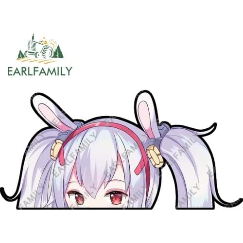 EARLFAMILY Cartoon Anime Laffey Peeker Sticker JDM Waterproof Window Trunk Laptop Decal Vinyl Waterproof Car Stickers