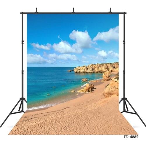 Photography Backgrounds Sea Sand Beach Clouds Customized Backdrops Photo Studio for Portrait Children Baby Scenic Photobooth