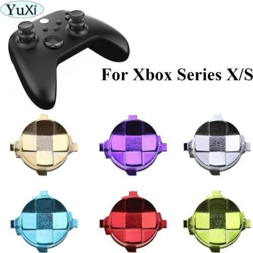 YuXi 1pcs Electroplated Chrome D-pad Button For Xbox Series X S Controller Dpad Arrow key Cross Direction Button