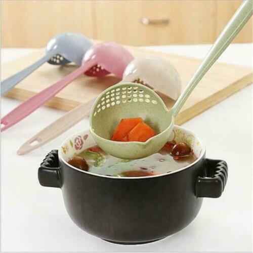 Hot pot spoon Spoon funnel two in one environmental protection material wheat straw