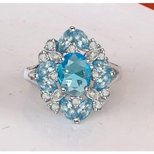 Classic Noble Exquisite Luxury Horse Eye Zircon Ring Fashion Charm Lady Silver Plated Ring Elegant Bride Wedding Engagement Ring