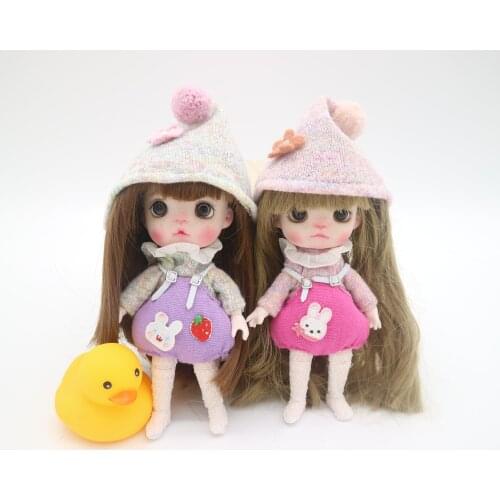 OB11 Handmade doll customization dolls Mini Doll OB dolls selling with clothes and wig polymer clay doll