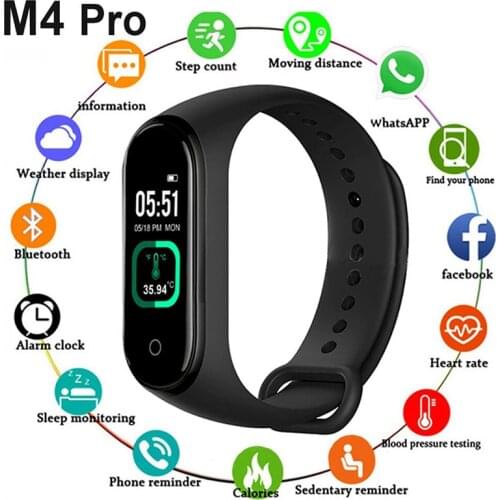 M4pro Color Screen Smartwatch 2021 Blood Pressure Heart Rate Monitoring Bracelet Smart band 6 Watch For Apple Xiaomi Ios Android