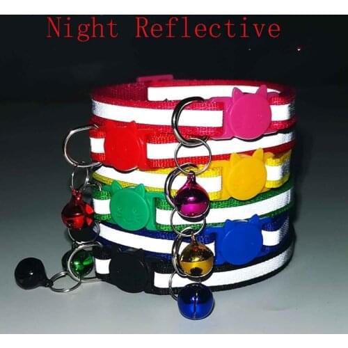 Breakaway Quick Release Personalized Dog Collar Luminous Collar Necklace With Bell Night Safety Bright Reflective Pet Supplies