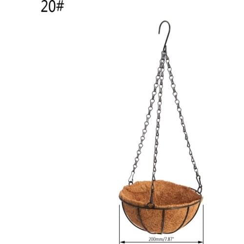 Hanging Coconut Vegetable Flower Pot Basket Liners Planter Garden Decor Iron Art D08D