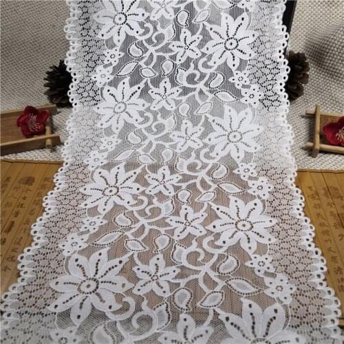RR75038 23cm High quality elastic lace trim fabric dubai for lace suits