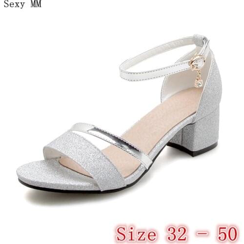 Peep Toe Women High Heel Gladiator Sandals Shoes Woman High Heels Pumps Small Plus Size 32 33 - 40 41 42 43 44 45 46 47 48 49 50