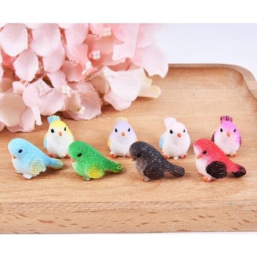 Chic Garden Cartoon Bird Owl Moss Terrarium Desktop Garden Decor Crafts Bonsai Animals Miniature Diy