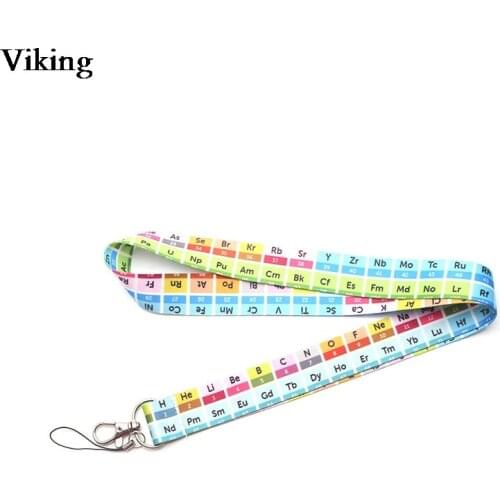 The Periodic Table Lanyard For keys Cool Phone Holder Neck Strap With Keyring ID Card USB Neck Strap Phone Hang Rope G0330