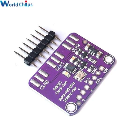 Si5351 I2C IIC Signal Generator Square Wave Frequency Generator 25MHZ Controller Clock 8KHz-160MHz DC 3.3-5V for Arduino