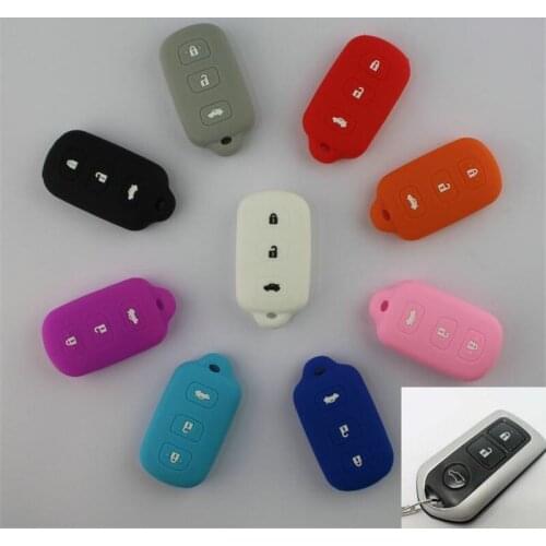 Silicone rubber car Key Cover case For Toyota Camry COROLLA Vios REIZ Highlander CROWN PRADO YARIS Car key 3 buttons