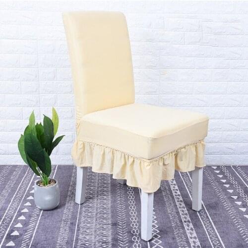 Modern Style One-Piece Dining Chair Cover Wedding Banquet Decor Chair Cover Removable Home Office Stool Case Seat ChairProtector