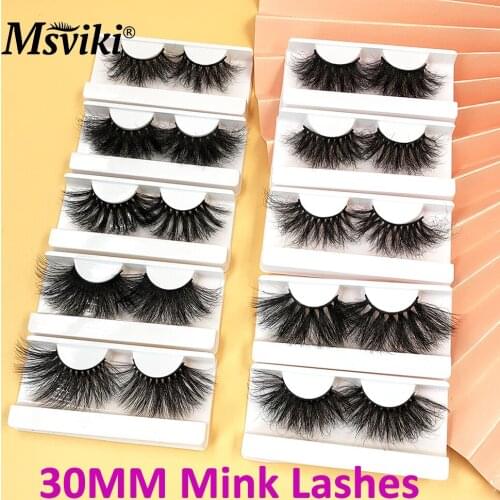 30MM Thick Long 8D Mink Eyelashes Box Package Fluffy 3D Mink Lashes Vendors Wholesale False Eyelash Extension Supplies Makeup