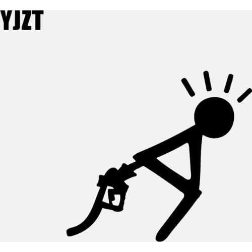 YJZT 12.4CM*11.3CM Vinyl Decal Car Sticker Funny Fuel Petrol Drift Black/Silver C3-0788