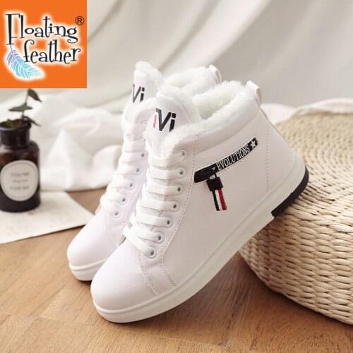 2020 Winter Boots Women Ankle Boots Warm PU Plush Winter Woman Shoes Sneakers Flats Lace Up Ladies Shoes Women Short Snow Boots