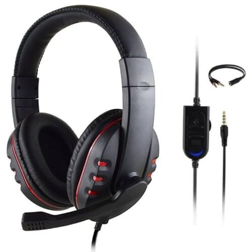Headphones 3.5mm Wired Gaming Headset Earphones Music For PS4 Play Station 4 Game PC Chat computer With Microphone