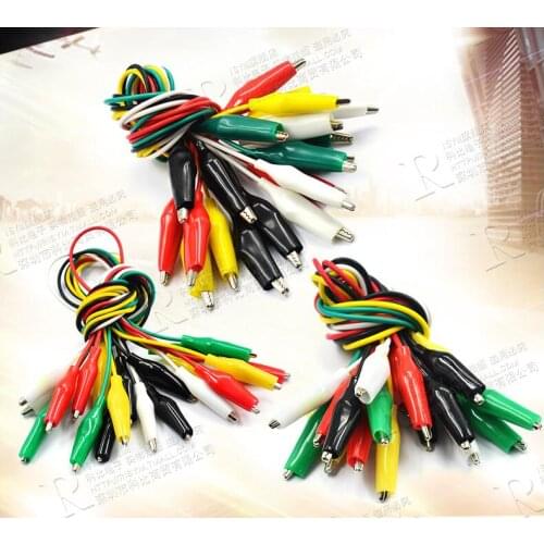 30pcs Alligator Clips Electrical DIY Test Leads Alligator Double-ended Crocodile Clips Roach Clip Test Jumper Wire