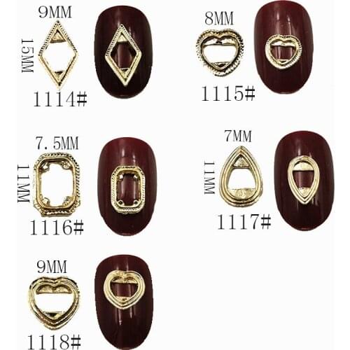 50pcs/pack Japan 3D Nail Art Decorations Metal Nail Accessories Kawaii geometry Style Nail Parts DIY Charm Alloy Nail Supplies