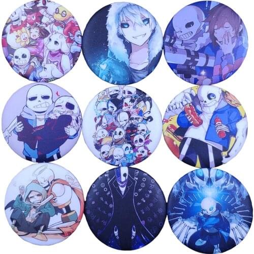 Anime Undertale Sans Icon Brooch Cosplay Badge Backpacks Button Papyrus Clothes Female Breastpin Birthday Gift CSZX