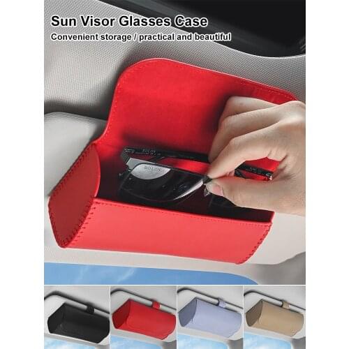 Car Glasses Case Sunglasses Storage Box 7 Colors Auto Interior Accessories Glasses Holder Sun Visor Automobiles