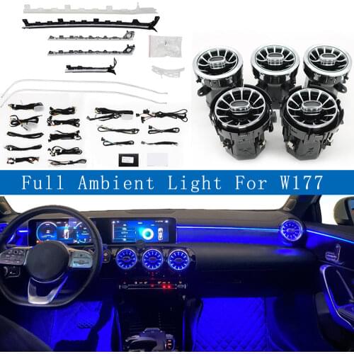 64-color ambient light Central control atmosphere light Turbine outlet For Mercedes-Benz W177 new A-class A180L A200L