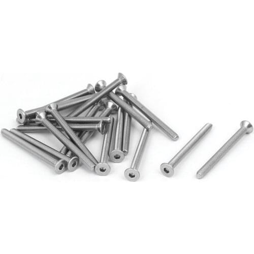 DIN7991 M3x35mm 316 Stainless Steel Flat Head Hex Socket Cap Screw Bolt 20pcs