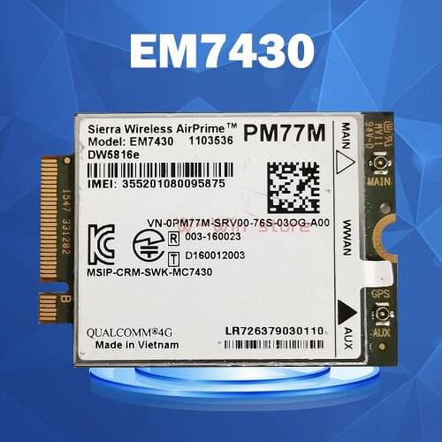 EM7430 DW5816e GOBI6000 4G LTE DW5816 for Dell 7280 7285 7290 7389 7390 7480 7490 E7470 4G module KPWT8 MR7VT P5PWX