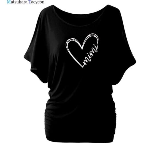 Oversized T Shirt Women Summer O-Neck Cotton Tops Female Love Heart-Shaped Print Fashion Casual Short Sleeve Cute Funny