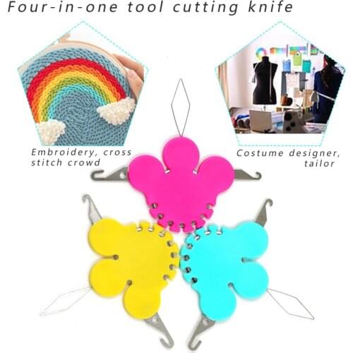 Big foot type needle threading cutter cross stitch threading tool four-in-one tool thread cutter