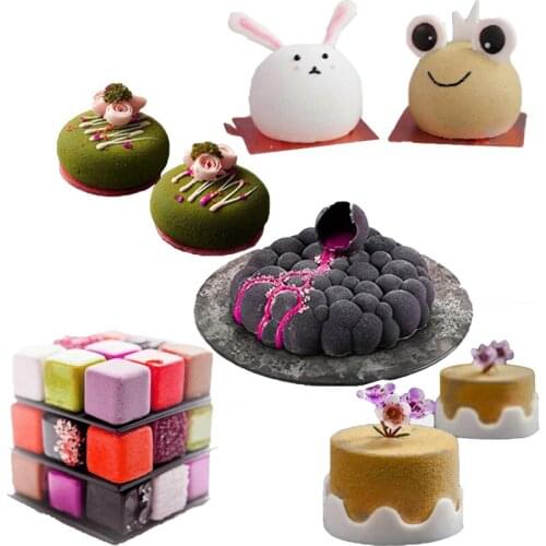 SHENHONG Geometric Shape Cake Decorating Tools Multiple Types Non-Stick Silicone Mold Kitchen Bakeware Party Mousse Baking Mould