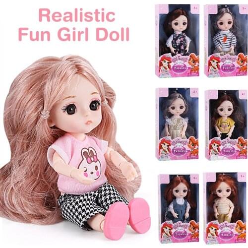 Girl Doll Realistic Baby Ball Joint Doll Handmade Eyelashes Vivid Facial Expressions Realistic Durable Baby Ball Joints Dolls