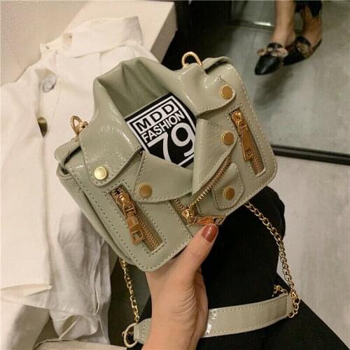 2021 Hot Women Designer Motorcycle Bags Shoulder Rivet Jacket Bags Messenger Bag Handbags