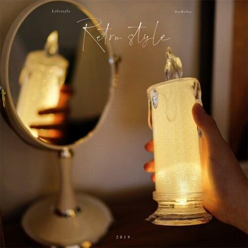 Hot Candle Electronic Lamp Flameless LED Light With Base Transparent Shell Flickering Tea Light Christmas Event Party Home Decor