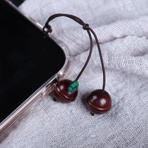 Lobular Rosewood Real Wood Wood Sculpture Mascot Collection Rich Pendant Feng Shui Car Hanging Real Wood Bag Pendant Wood Statue