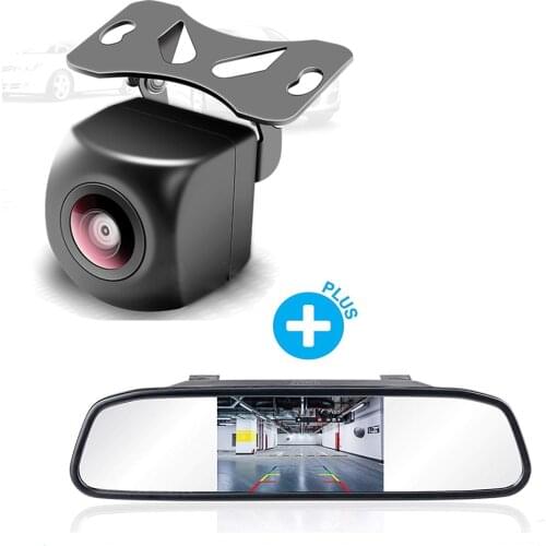 4.3 Inch Car HD Rearview Mirror Monitor TFT LCD Display Cameras For Cars Reverse Parking Assist HD Starlight Night Vision Camera