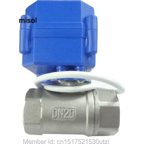 Motorized valve G3/4" DN20 (reduce port) 2 way 12VDC CR01, stainless steel, electrical valve