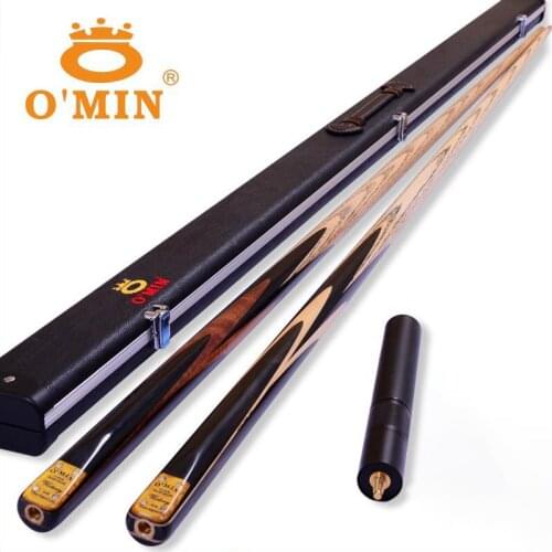 O'MIN Victory One Piece Snooker Cue Kit with Case with Telescopic Extension Snooker 9.5mm 10mm Tip Maple Shaft Ash Shaft
