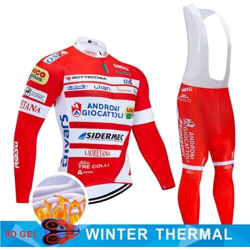 2022 New i2022 Team Italia Cycling Jersey 9D Set MTB Uniform Red Bike Clothing Mens Winter Thermal Fleece Bicycle Clothes Cycli