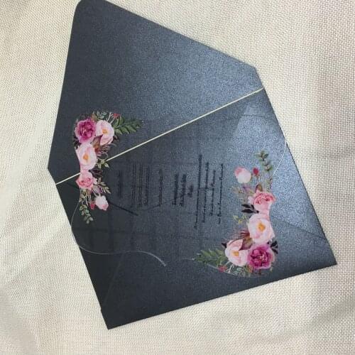 50pcs new elegant transparent acrylic wedding invitation card with personalization