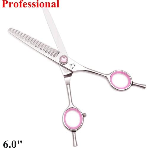 50Pcs 6.0 Hair Scissors Professional High Quality Barber Scissor 440C Hairdressing Scissors Thinning 10/18 Fish Teeth Salon 2006
