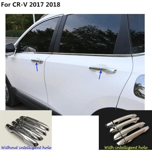 Car body styling detector inner stick frame lamp trim accessories door handle 8pcs For Honda CRV CR-V 2017 -18