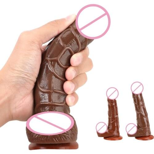 OLO Realistic Dildo Butt Anal Plug with Suction Cup Flexible Penis Strapon Female Masturbation G Spot Vagina Stimulator Sex Toy