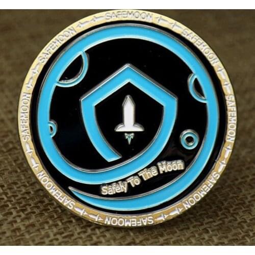 Moon Commemorative Coin Moon Landing Three-dimensional Relief Gold-plated Silver Collector Coin Rocket Coin Gift Lucky Coin