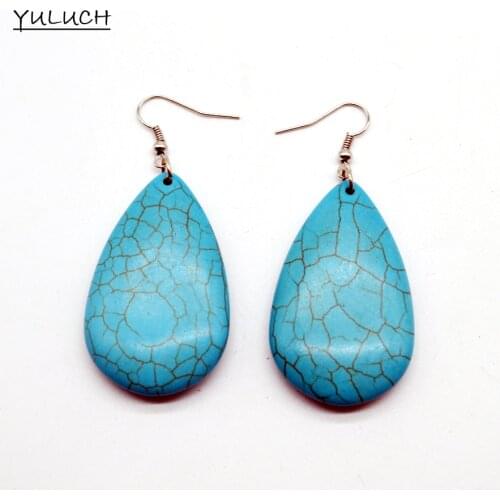 Pair green white Fashion New opal earring