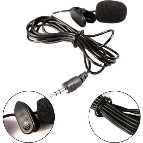 1/2Pcs/set Microphone Clip on Collar Tie Mobile Phone Lavalier Microphone Mic for ios Android Cell Phone Laptop Tablet Recording