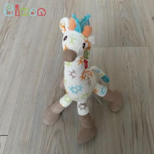 Biwan Stuffed Giraffe 28cm Colorful Soft Velboa Polyester Cute Plush Toys Baby Stuffed Animals Childrens Birthday Gifts