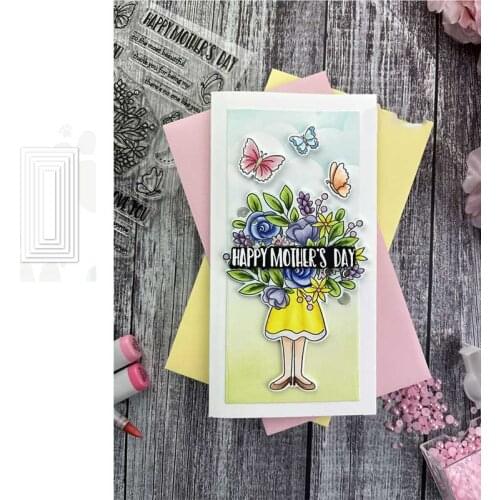 Rectangular Frame Metal Cutting Dies Scrapbook Diary Decoration Stencil Embossing Template DIY Greeting Card Handmade 2021 NEW