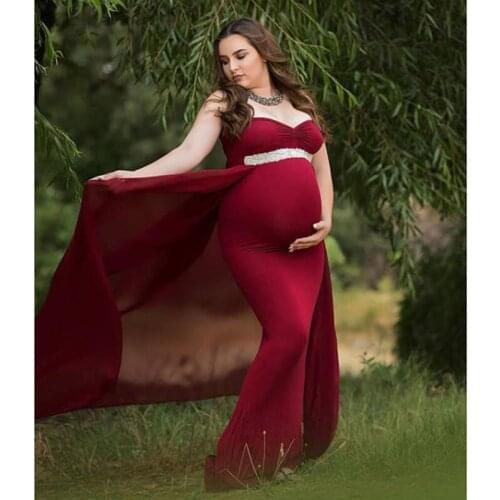Chiffon Maxi Dresses Maternity Photography Props Pregnancy Dress Photography Clothes For Pregnant Women Photo Shoot Vestidos