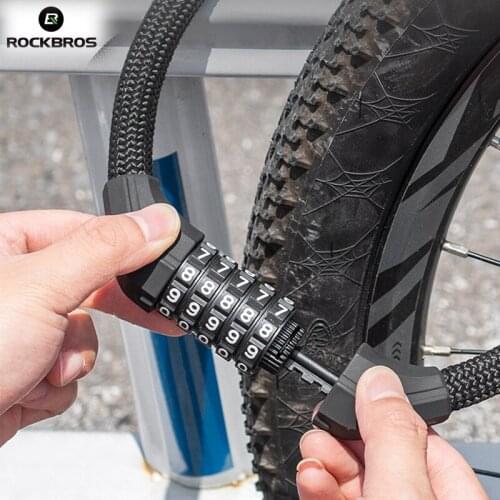 ROCKBROS Bicycle Lock ABS Anti-theft 5 Digit Password Lock Zinc Alloy Thicken Super safe Password Bike Accessories 2021 Latest