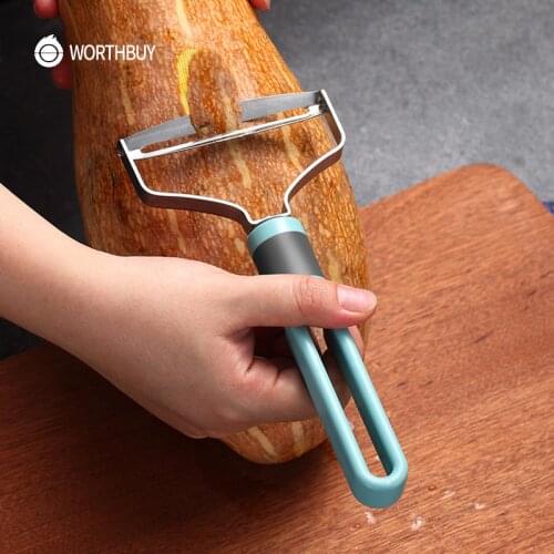 WORTHBUY Fruit Vegetable Peeler Stainless Steel Peeler With Plastic Handle Cabbage Pumpkin Peeler Slicer Kitchen Accessories